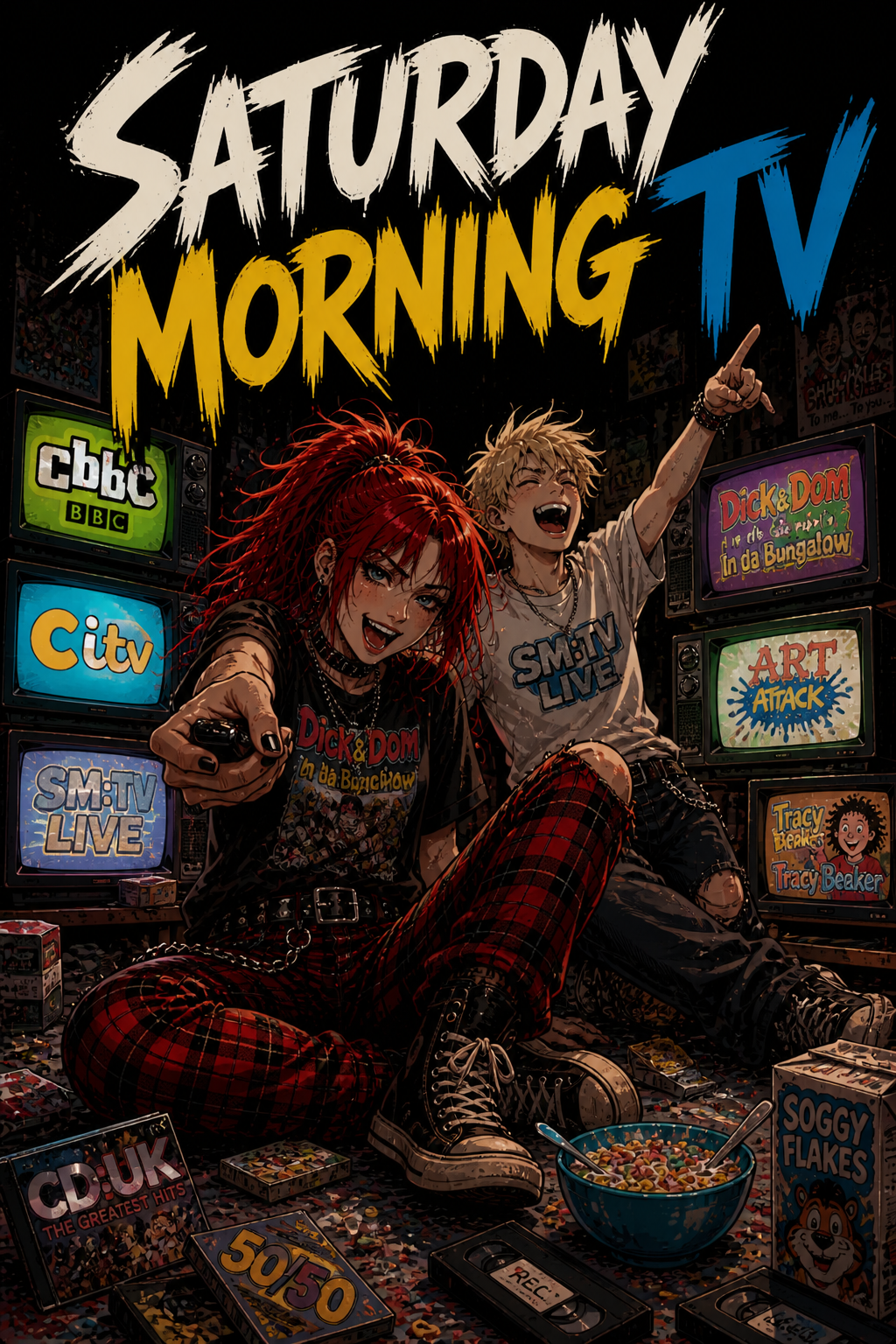 Saturday Morning TV Song Card Artwork